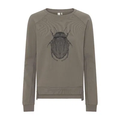 Grobund Women's The Organic Sweatshirt Martha Beetle - Brown