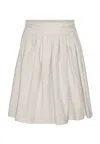Grobund Women's White  Svala Skirt - The One With Linen