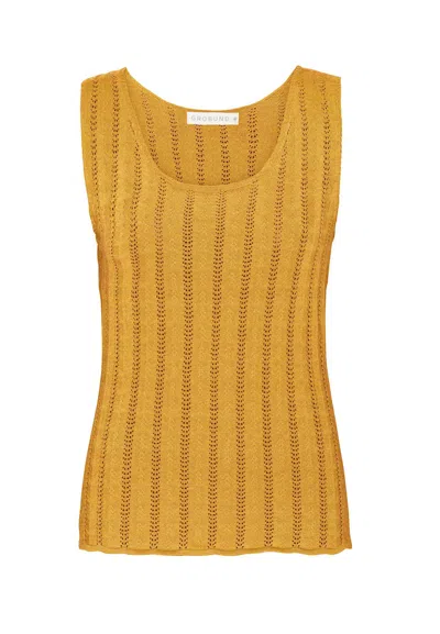 Grobund Women's Yellow Aase Tee Organic Tea - The One With Turmeric In Gold