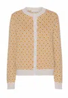 Grobund Women's Yellow / Orange  Augusta Knit Cardigan - The One With Ocher Pattern In Yellow/orange