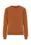 Grobund Women's Yellow / Orange  Signe Sweatshirt - The One With Great Sleeves In Burnt Orange In Yellow/orange