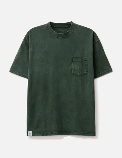 Grocery X Icecream Running Dog Snow Washed Invoice Pocket Tee In Green