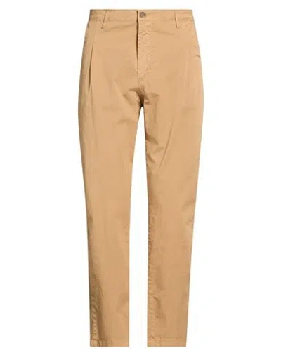 Groowe Man Pants Camel Size 36 Cotton, Elastane In Neutral