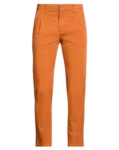 Groowe Man Pants Rust Size 32 Cotton, Elastane In Orange