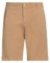 Groowe Man Shorts & Bermuda Shorts Camel Size 34 Cotton, Elastane In Beige