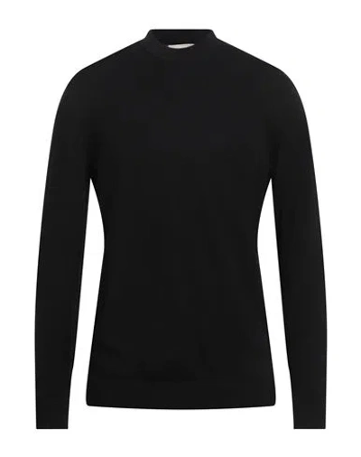 Groowe Man Sweater Black Size L Viscose, Nylon In Black