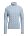 Groowe Man Turtleneck Light Blue Size S Modal, Wool