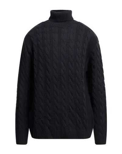 Groowe Man Turtleneck Midnight Blue Size 3xl Modal, Wool