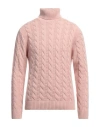 Groowe Man Turtleneck Pink Size Xl Modal, Wool In Pink