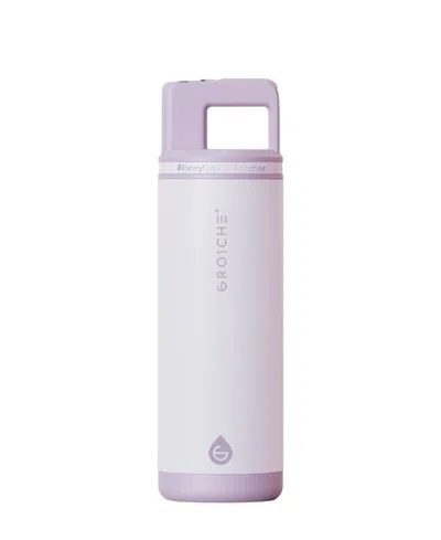 Grosche Alpine Flip 'n Sip Insulated, Leakproof Water Bottle With Straw, 20 oz In Lavender