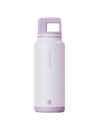 Grosche Alpine Flip 'n Sip Insulated, Leakproof Water Bottle With Straw, 40 oz In Lavender