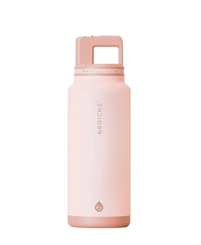 Grosche Alpine Flip 'n Sip Insulated, Leakproof Water Bottle With Straw, 40 oz In Pink