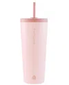 Grosche Jasper 23 oz Insulated Tumbler With Straw In Peach Rose Pink