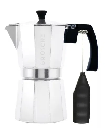 Grosche Milano Cafe Bliss: Moka Pot Frother Duo In White