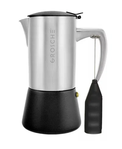 GROSCHE MILANO STEEL CAFE BLISS: MOKA POT FROTHER DUO