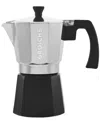 Grosche Milano Tuxedo Stovetop 9 Cup Espresso Maker Moka Pot In Black,silver