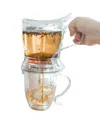 Grosche Tea Perfection Duo- 1000ml Aberdeen Smart Tea Steeper With Cyprus Large Glass Mug In Glass