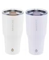 Grosche Yukon 30oz Travel Mug, Tumbler Bundle In White Lavender 2 Pk