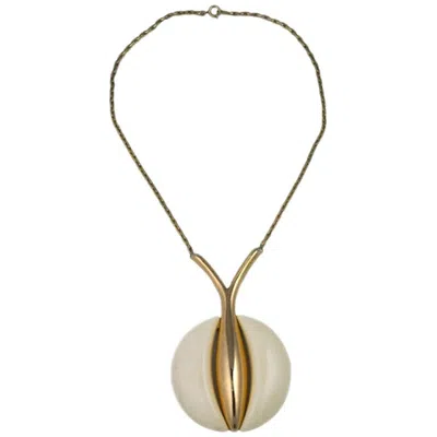Pre-owned Grossé Grosse Abstract Fruit Pendant In Sand