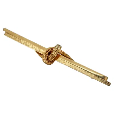 Pre-owned Grossé Vintage 1961 Grosse Double Bar Knotted Chain Brooch In Multi