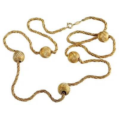 Pre-owned Grossé Vintage Dated 1970 Grosse Ball Charms Chain Necklace In Multi