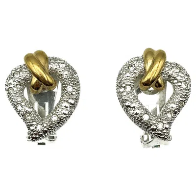 Pre-owned Grossé Vintage Gross� Heart Crystal Earrings 1980's In Multiple