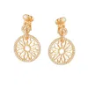 Grossé Women's Gold & Crystal Clip On Drop Earrings, Series Lumière