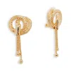 Grossé Women's Gold & Crystal Statement Clip On Earrings, Series Tourbillon