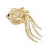 Grossé Women's Gold / Black Gold & Crystal Fish Brooch, Series Reproduction In Multi