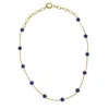 Grossé Women's Gold / Blue Gold & Lapus Lazuli Gemstone Necklace, Series Gem Mix