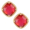 Grossé Women's Gold / Red Gold & Scarlet Red Crystal Earrings, Series Dazzle