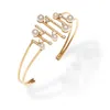 Grossé Women's Pearl & Crystal Gold Statement Bangle Bracelet, Series Pearl Light