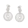 Grossé Women's Silver Platinum & Crystal Clip On Drop Earrings, Series Lumière
