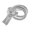 Grossé Women's Silver Platinum & Crystal Loop Brooch, Series Trésor