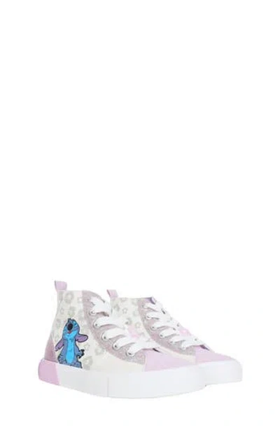 Ground Up Kids' Disney Stitch High Top Sneaker In White