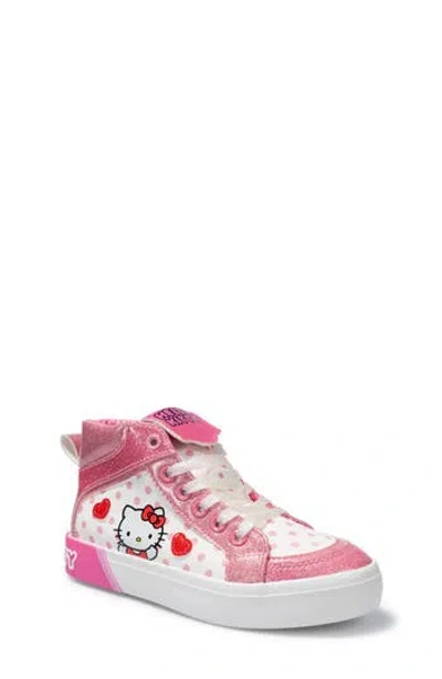 Ground Up Kids' Hello Kitty High Top Sneaker In Pink