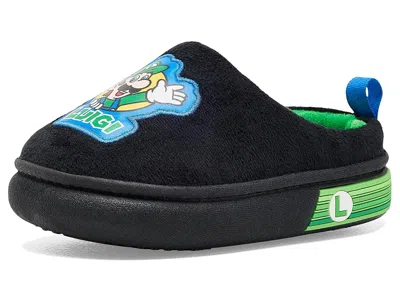 Ground Up Mario And Luifi Scuff Slippers (little Kid/big Kid) Boys Shoes Black: 11/12 (little Kid) M, Syntheti