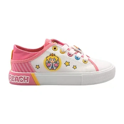 Ground Up Mario Bros Girls Princess Peach Sneakers In Pink