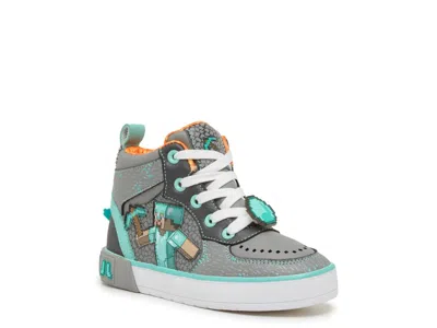 Ground Up Minecraft Hightop Sneaker Kids' In Grey/blue