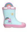 Ground Up Peppa Pig Rainbow Wellington Boots In Multi