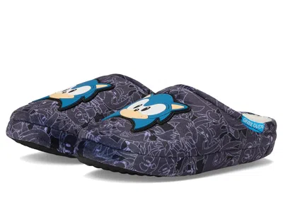 Ground Up Sonic Slipper Clog (little Kid/big Kid) Boys Shoes : 4/5 (big Kid) M, Faux Fur In Multi