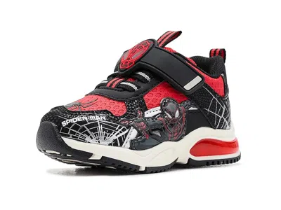 Ground Up Kids' Spiderman Light Up Athletic (toddler) Boy's Shoes Black Red : 10 Toddler M, Textile In Multi