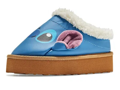 Ground Up Stitch Cozy Slipper Girls Shoes Blue: 1 Little Kid M, Synthetic In Multi