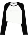 Ground Zero T-shirt Mit Kristallen In Weiss
