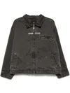 Ground Zero Distressed Zip-up Jacket In Grey