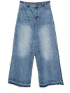 Ground Zero Faded Wide-leg Jeans In Blau