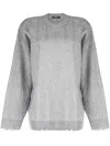 Ground Zero Graphic-print Distressed-finish Jumper In Grey