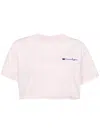 Ground Zero Logo-embroidered Cropped T-shirt In 粉色