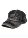 Ground Zero Logo Embroidery Heavy Washed Cap In 黑色