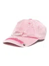 Ground Zero Embroidered Baseball Cap In 粉色